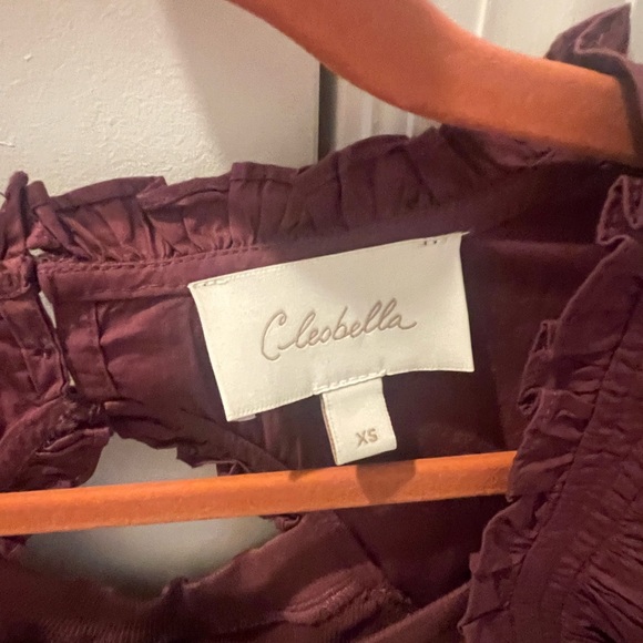 Cleobella Plum Puff Sleeve Blouse - Picture 3 of 8